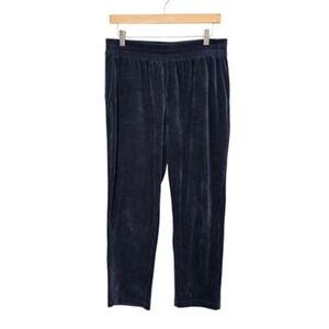 Lululemon Pants Womens 8 Navy Blue Velour Ribbed Pull-On‎ Lounge Cozy LW5GAS
